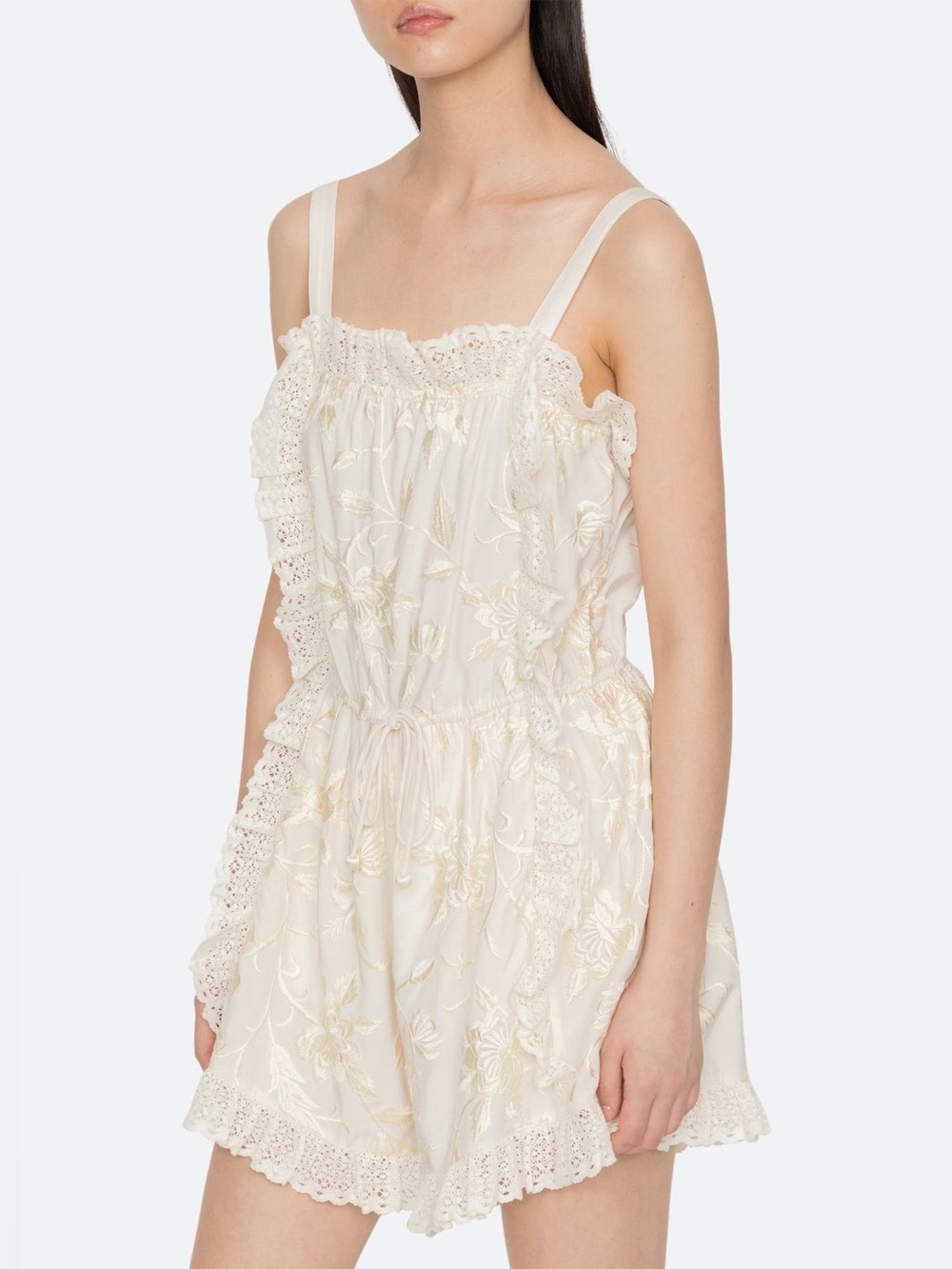NWT Sea New York Alina Embroidered Lace Romper